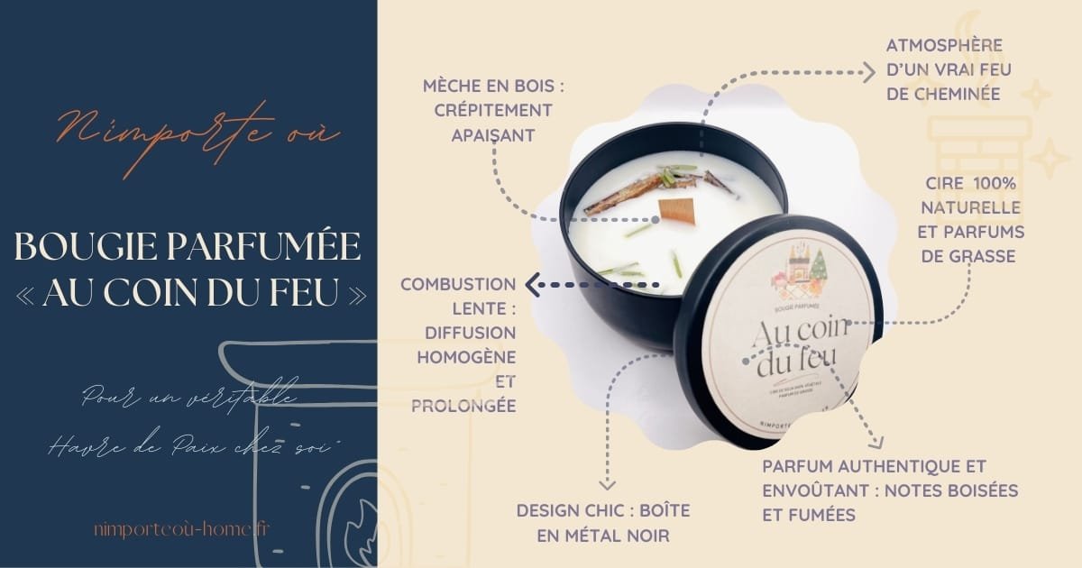 cheminée en appartement - bougie parfumée au coin du feu 2