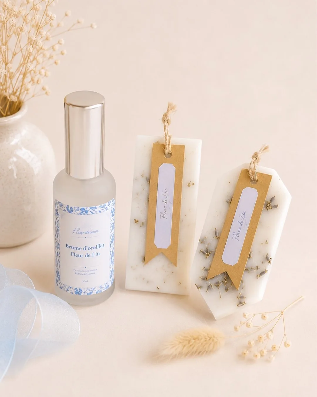 Coffret cocooning - Douceur Florale - Brume et suspensions parfumés artisanales - Niõ
