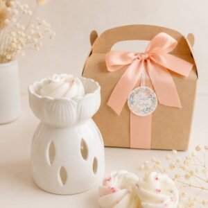 Eveil du printemps - Coffret brûle-parfum artisanal en céramique - fondants parfumés artisanaux au choix - Niõ