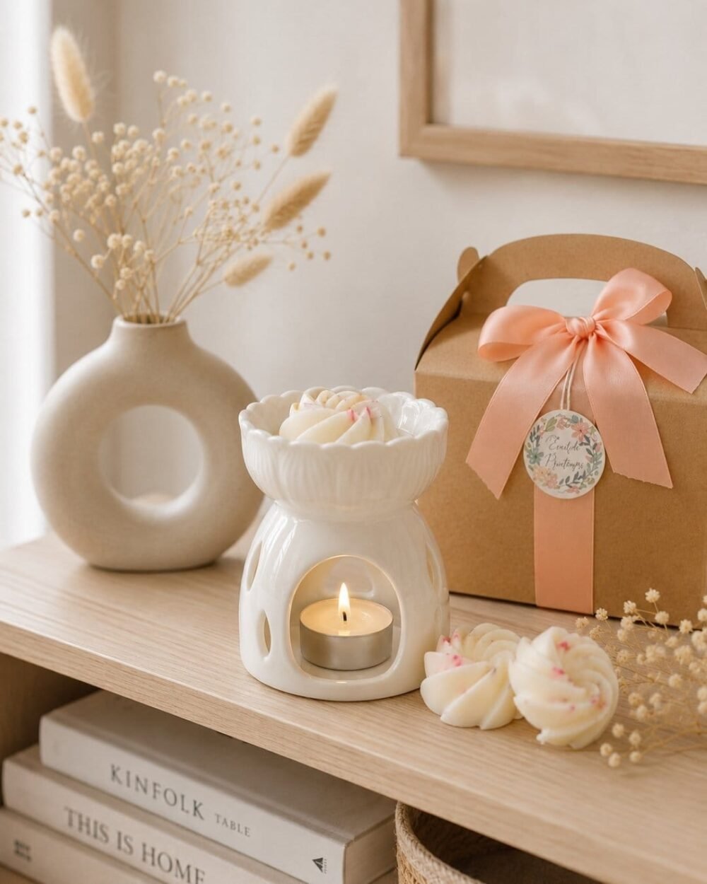 brûle-parfum en céramique - fondants parfumés artisanaux au choix - décoration d'intérieur parfaite - Niõ