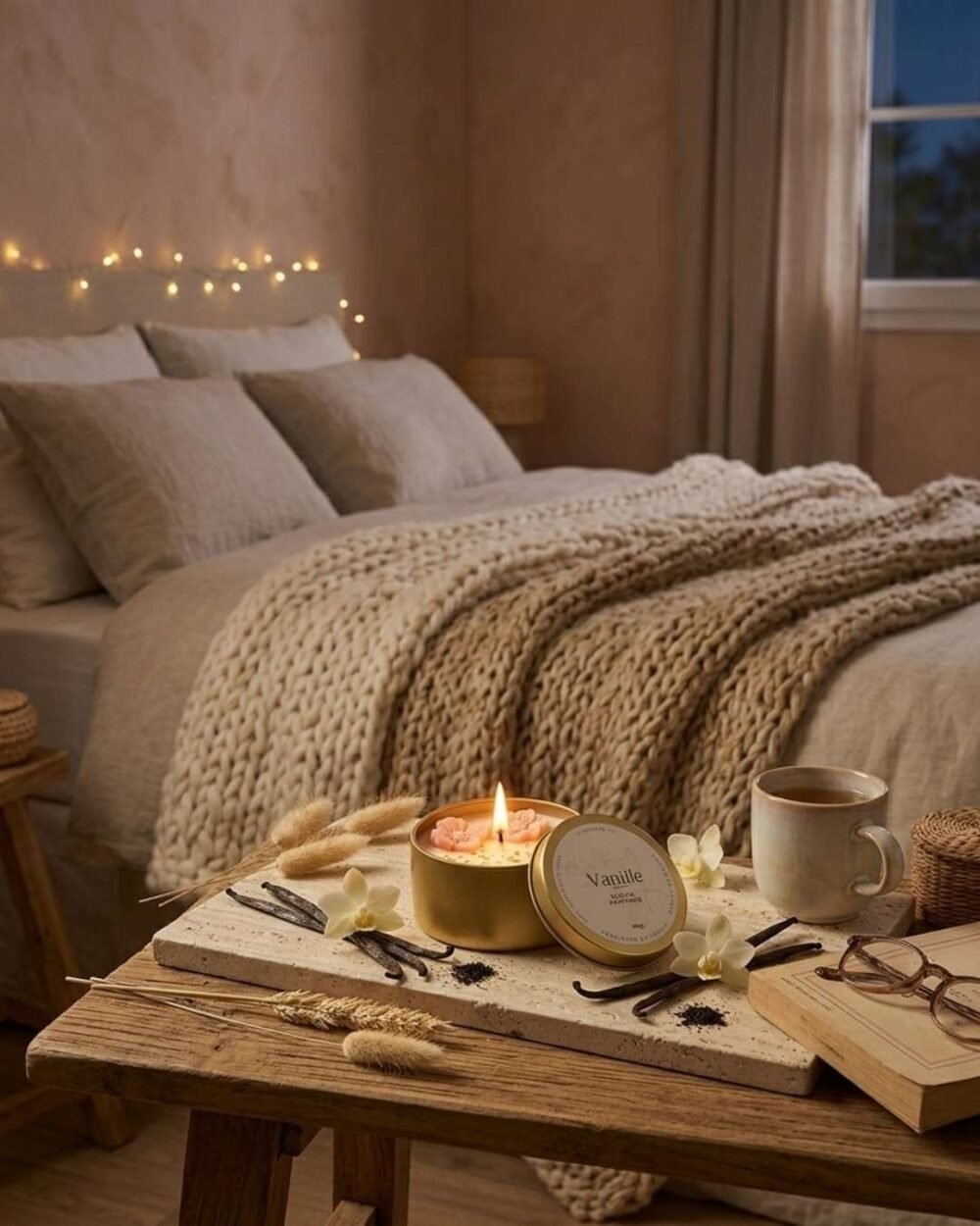 Bougie parfumée cocooning - La douce Vanille - bougie de chevet - Niõ