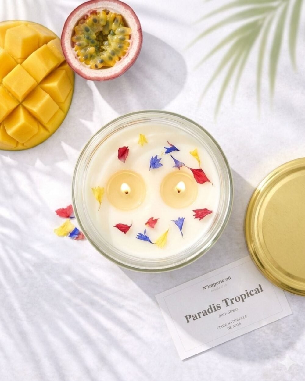 Bougie Anti-Tabac Paradis Tropical - double mèches - cire végétale - collection Bohème - Niõ Bougie Anti-Tabac Paradis Tropical - double mèches - cire végétale - collection Bohème - Niõ