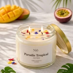 Bougie Anti-Tabac Paradis Tropical - fait main et naturelle - collection Bohème - Niõ Bougie Anti-Tabac Paradis Tropical - fait main et naturelle - collection Bohème - Niõ