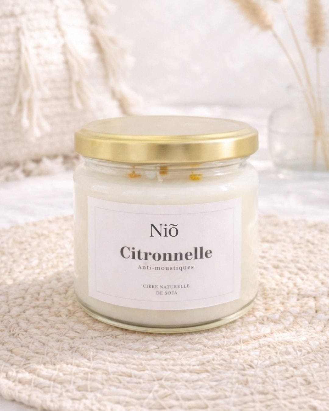Bougie parfumée Anti Moustique efficace - Citronnelle - Niõ par N'importe où