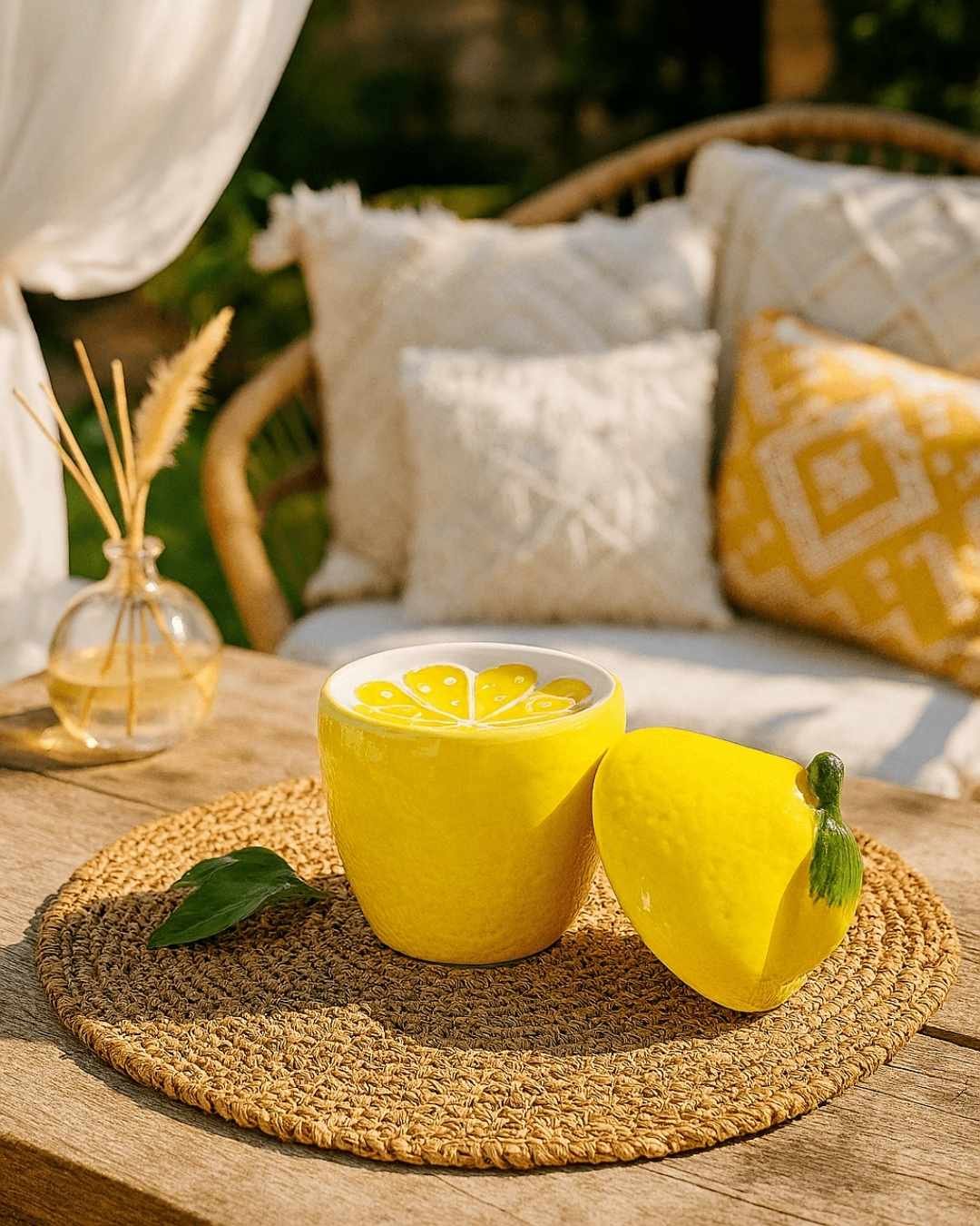 Brûle-Parfum en Céramique Jaune Citron - Dolce Limone - Objet déco estival - Niõ Brûle-Parfum en Céramique Jaune Citron - Dolce Limone - Objet déco estival - Niõ