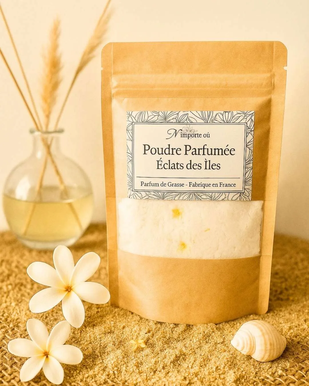 Poudre Parfumée Éclats des îles : Désodorisant Naturel pour Aspirateur, Tapis et Canapé