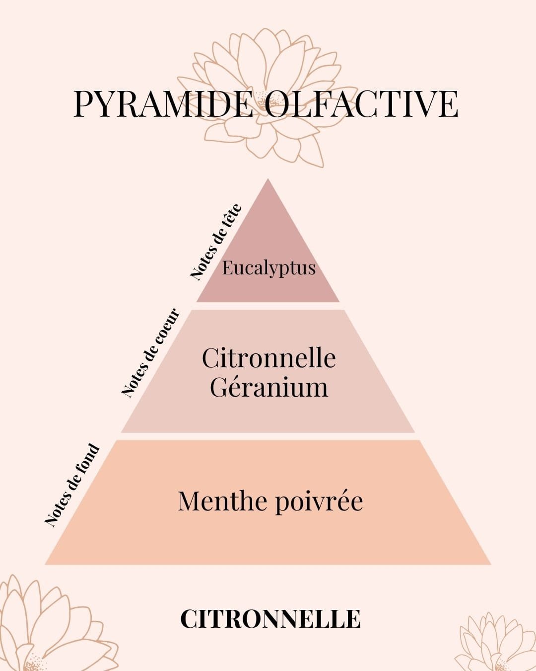 Pyramide Olfactive Citronnelle anti moustique naturel et efficace - parfums d'intérieur - Niõ par N'importe où