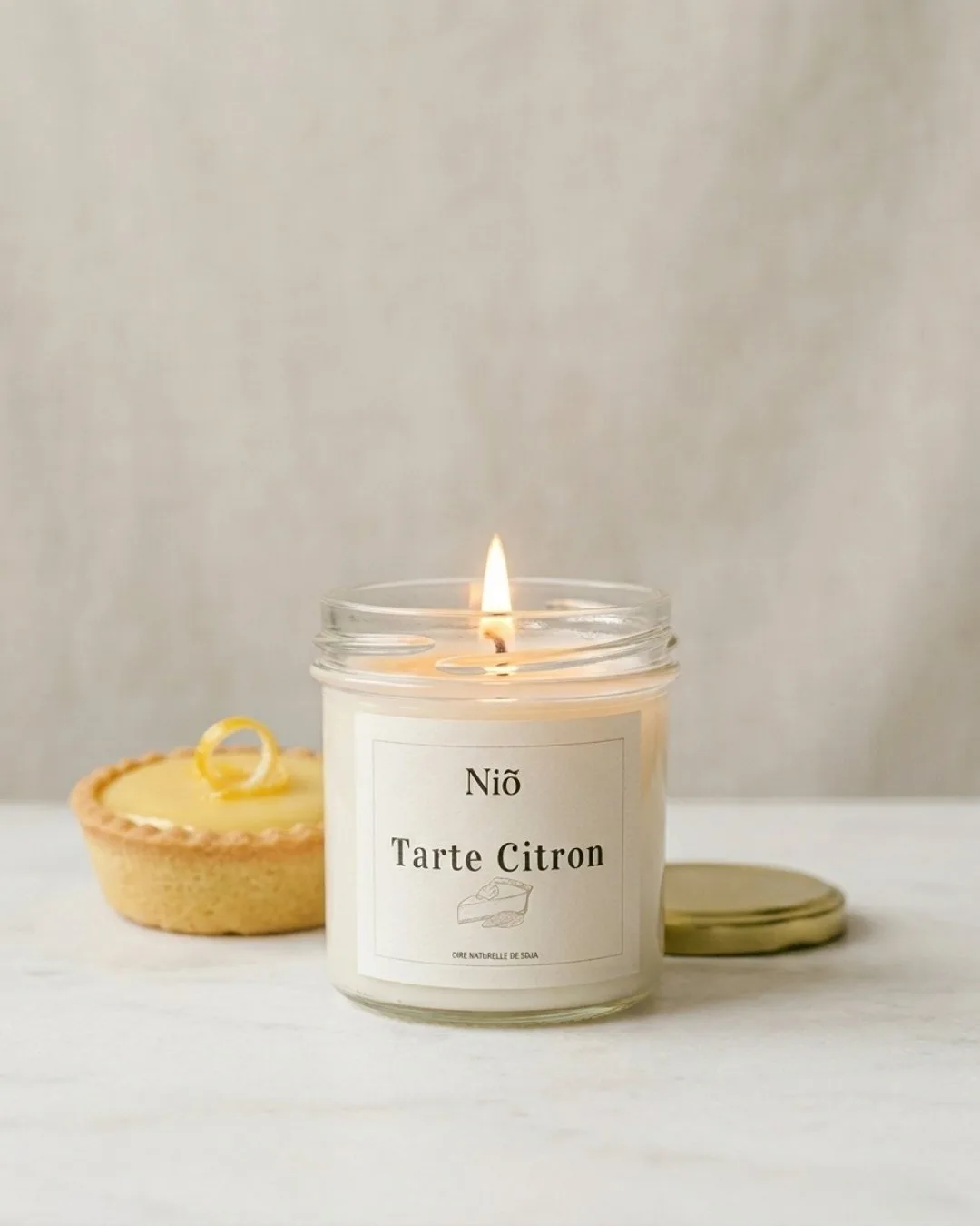 bougie parfumée Tarte Citron - collection Bohème - Fait Main - Niõ par N'importe où
