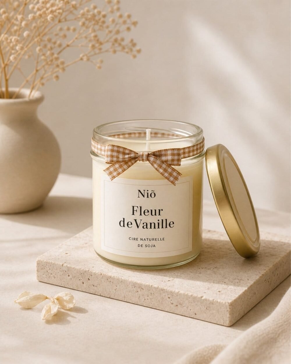 bougie parfumée Fleur de Vanille - collection Bohème - Cire végétale Parfum de Grasse - Niõ par N'import où