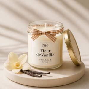 Parfums d'intérieur pour l'hiver : Notre sélection de 5 meilleurs fragrances 5 Bougie Parfumée Fleur de Vanille - Collection Bohème