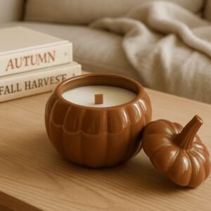 Bougie Citrouille D’automne - Parfum Marrons Chauds -Bougie Artisanale - Niõ