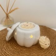 Brûle-parfum Citrouille Blanche en céramique pour les fondants parfumés - Niõ