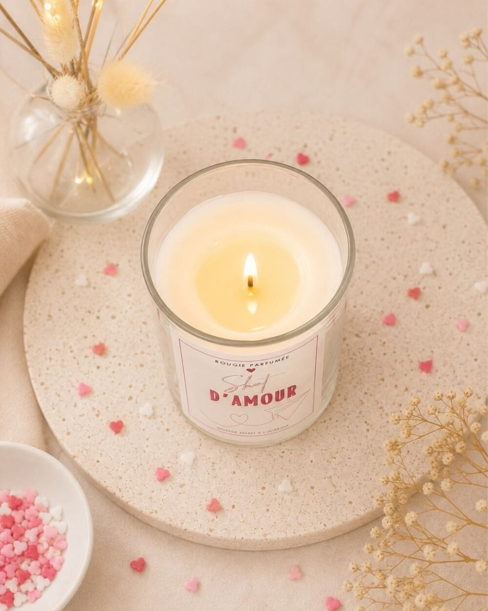 Bougie Saint Valentin - Shot D’amour - cire végétale - Niõ par n'importe où Bougie Saint Valentin - Shot D’amour - cire végétale - Niõ par n'importe où