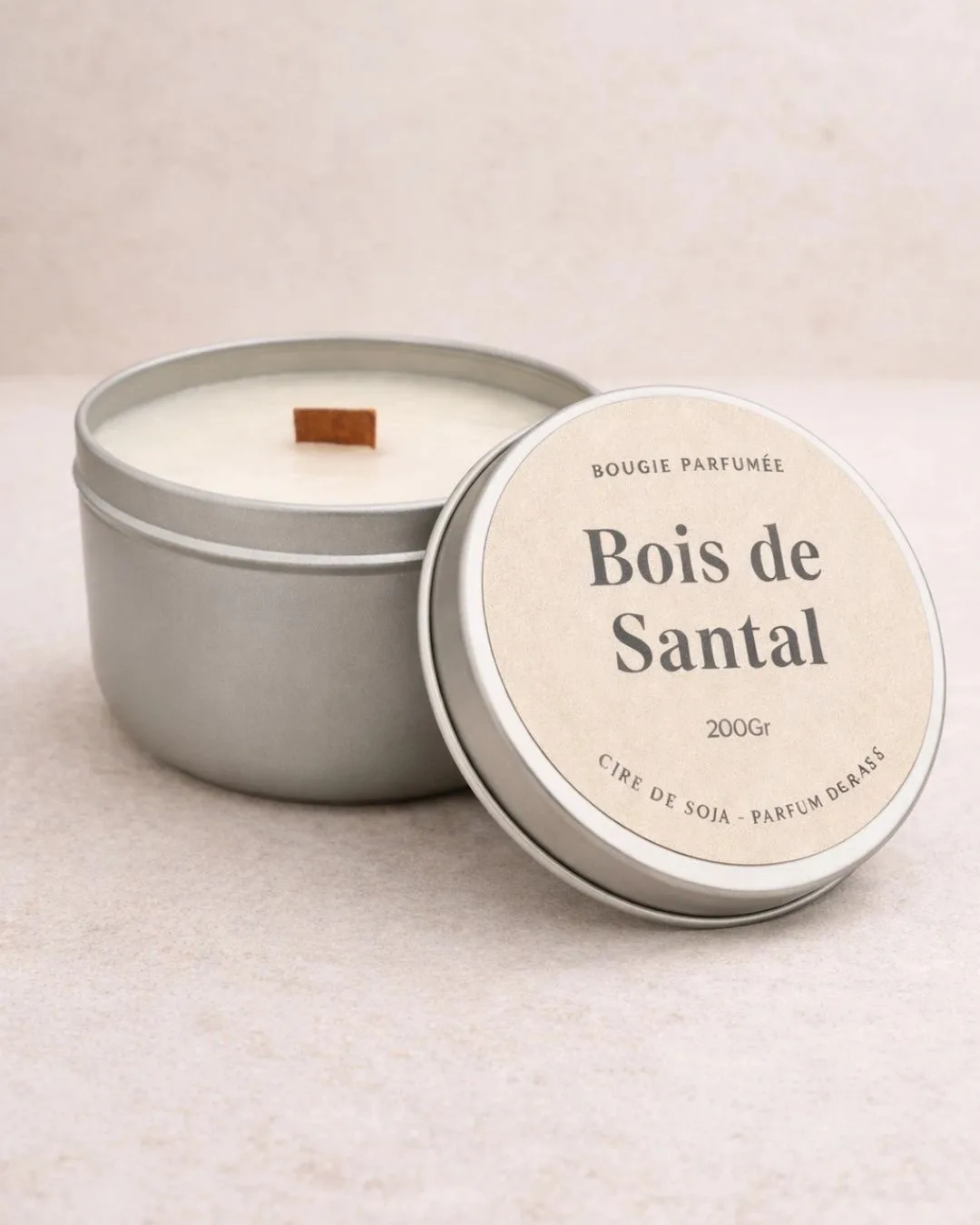 Bougie parfumée Bois de Santal - collection Khroma - Fait Main -Nio par N'importe où