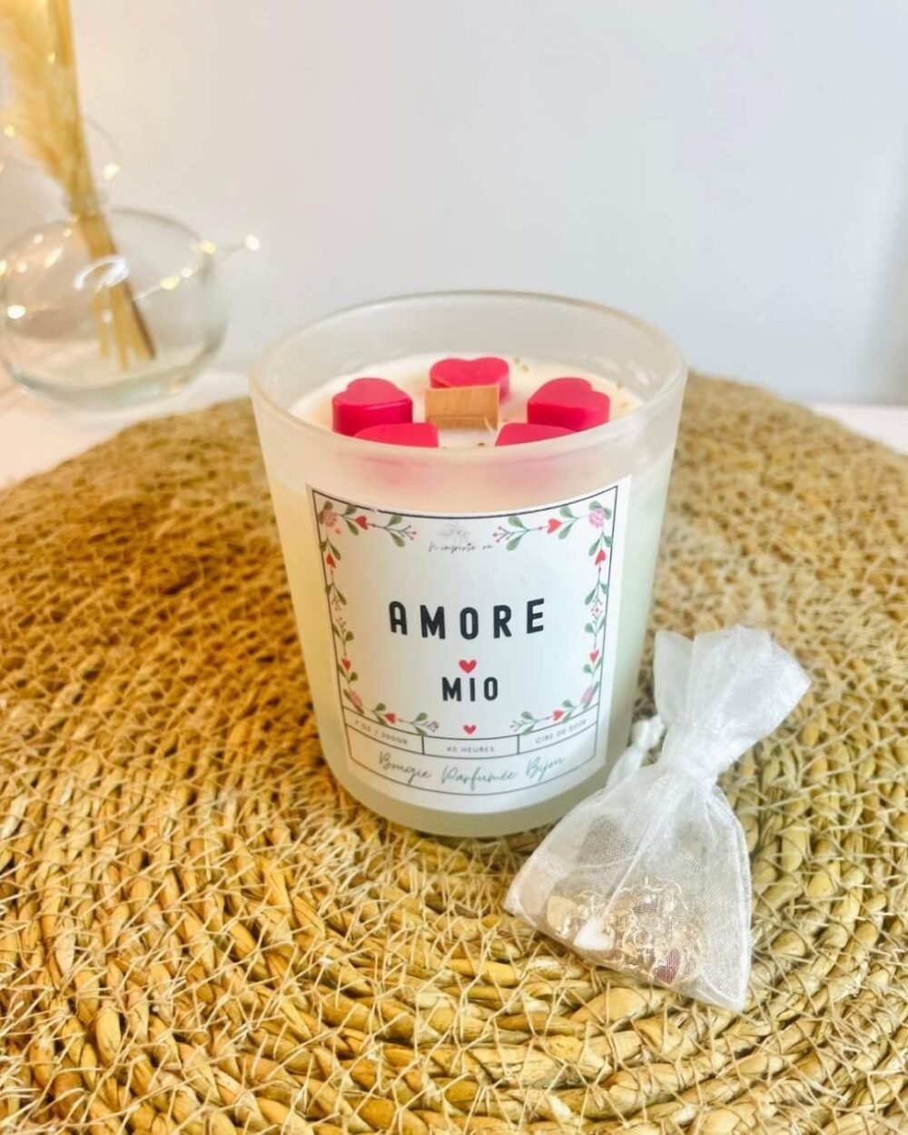 Bougie romantique Amore Mio - avec bijou en sachet - Niõ Bougie romantique - Amore Mio | Avec un bijou surprise