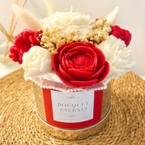 Bouquet de fleurs de cire parfumée Rose et Jasmin - Célébration - Cadeau parfait - Niõ
