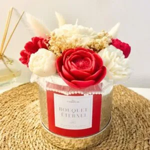 Bouquet de fleurs de cire parfumée Rose et Jasmin - Célébration - Fait Main - Niõ