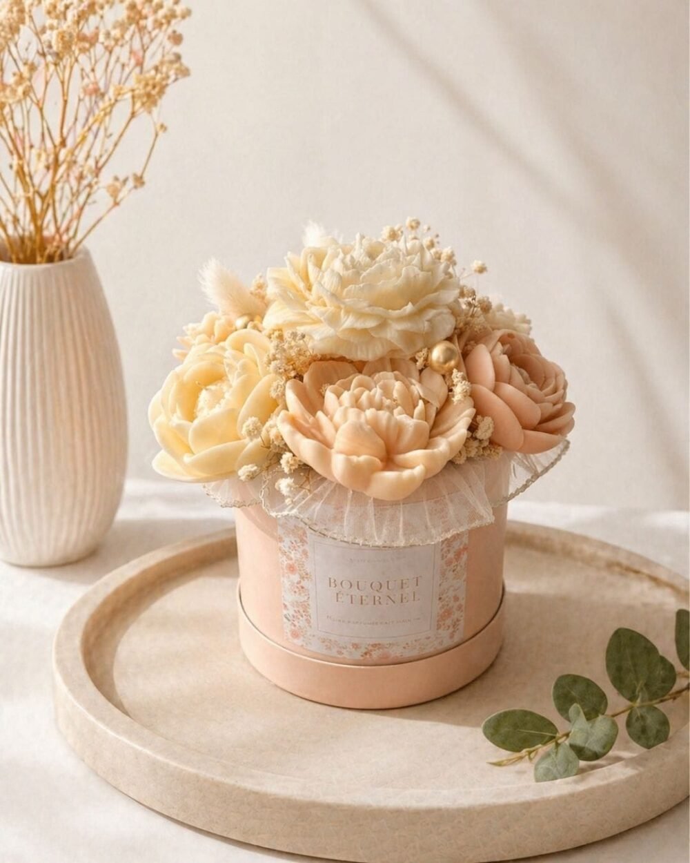 bouquet en cire parfumée NUDE - scuplté à la main - premium - Nio par N'importe où bouquet en cire parfumée NUDE - scuplté à la main - premium - Nio par N'importe où