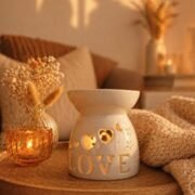 brûle-parfum en céramique blanche Premium - Nio par N'importe où