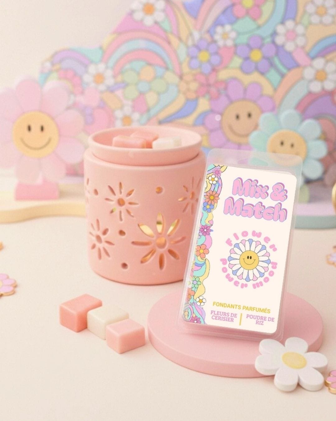 Coffret Mix&Match - Flower Power Mood -création originale - Nio par N'importe où Coffret Mix&Match - Flower Power Mood -création originale - Nio par N'importe où