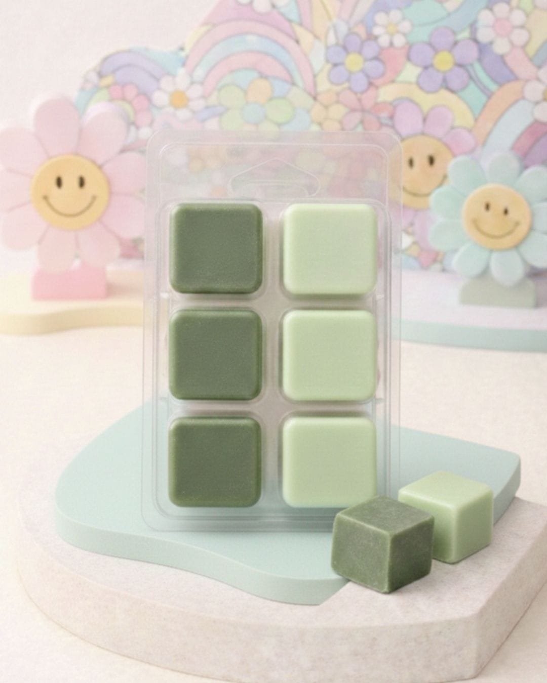 Tablette de fondants parfumés Yuzu & Thé Vert - Green Trip - collection Mix&Match -création originale - Nio par N'importe où
