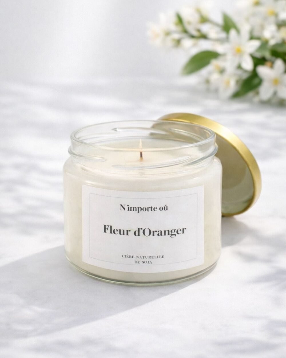 Bougie parfumée Fleur d'oranger - fait main - collection Boheme - Niõ par N'importe où Bougie parfumée Fleur d'oranger - fait main - collection Bohême - Niõ par N'importe où