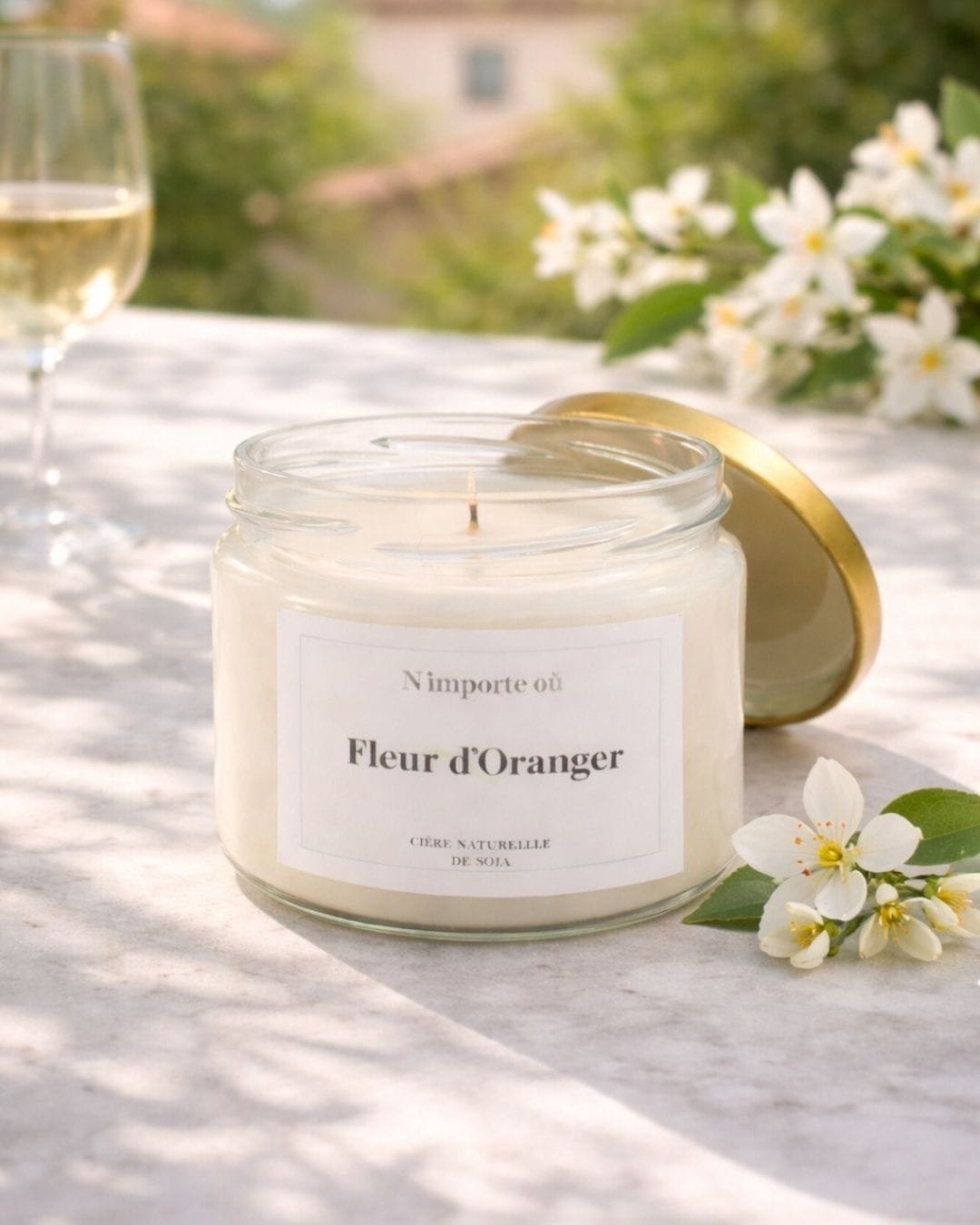 Bougie parfumée Fleur d'oranger - naturelle - collection Bohème - Niõ par N'importe où