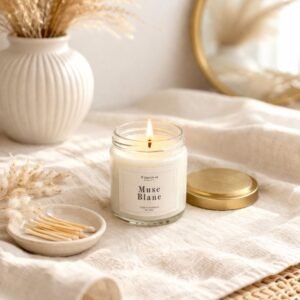 Bougie parfumée Musc Blanc - Collection Bohème - Fait Main - Niõ par n'importe où