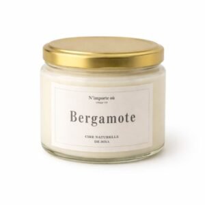 Bougie parfumée fait main - Bergamote - Bohème - pot verre couvercle métal - Niõ Bougie parfumée fait main - Bergamote - Bohème - pot verre couvercle métal - Niõ