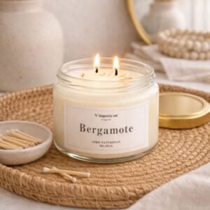 Bougie parfumée fait main - Bergamote - collection Bohème - Niõ Bougie parfumée fait main - Bergamote - collection Bohème - Niõ