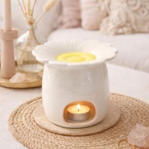 Brûle-parfum Daisy - céramique grès blanche - exclusivité - Niõ par N'importe où