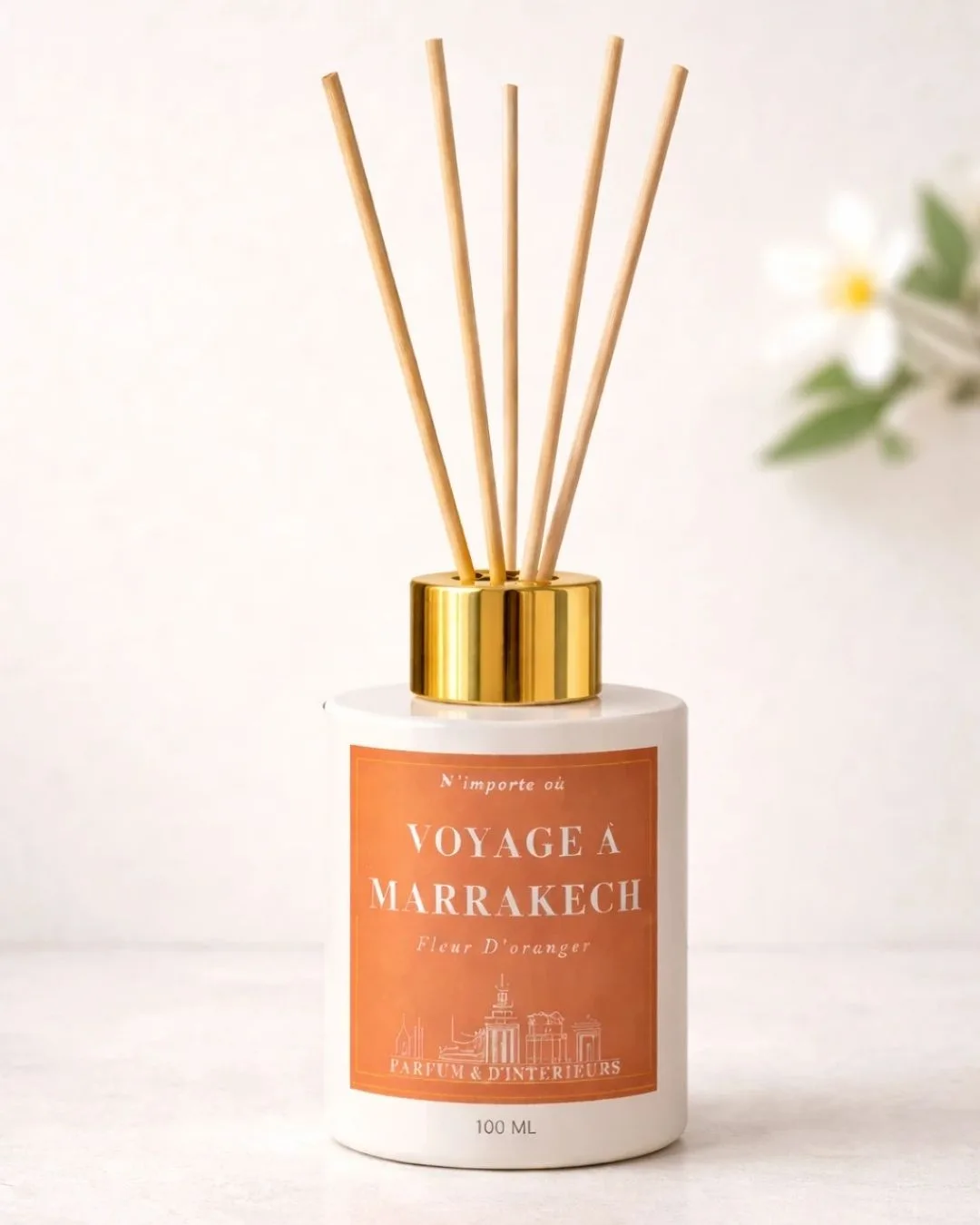 Diffuseur à bâtons - Fleurs d'Oranger - Voyage à Marrakech - Niõ par N'importe où