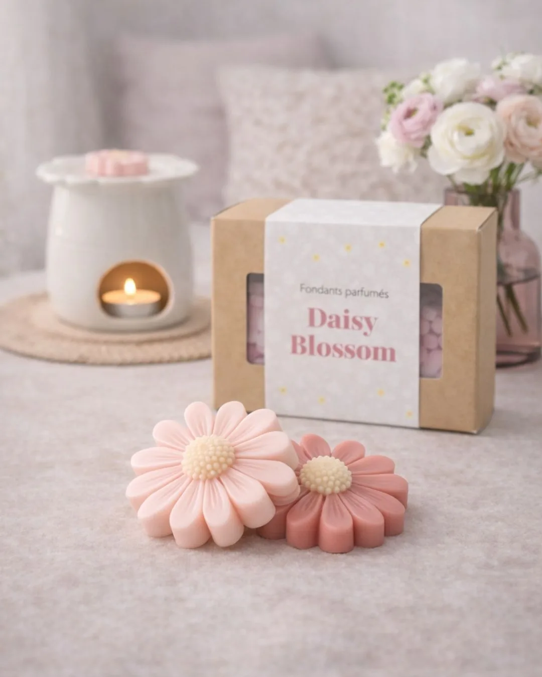 fondants parfumés Musc et Pivoine - Daisy Blossom Duo Floral - fait main - Niõ par N'importe où fondants parfumés Daisy Blossom - Musc et Pivoine - Duo Floral - fait main - Niõ par N'importe où