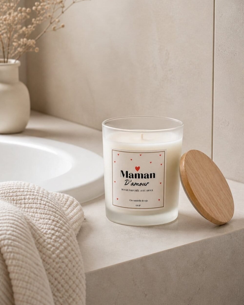 Bougie Parfumée Fait Main comme Cadeau Fête des Mères - Maman d'amour - Niõ Bougie Parfumée Fait Main comme Cadeau Fête des Mères - Maman d'amour - Niõ