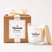 Bougie Parfumée Maman D’amour - Nuage de Coton - Cadeau Fête des Mères - Niõ Bougie Parfumée Maman D’amour - Nuage de Coton - Cadeau Fête des Mères - Niõ