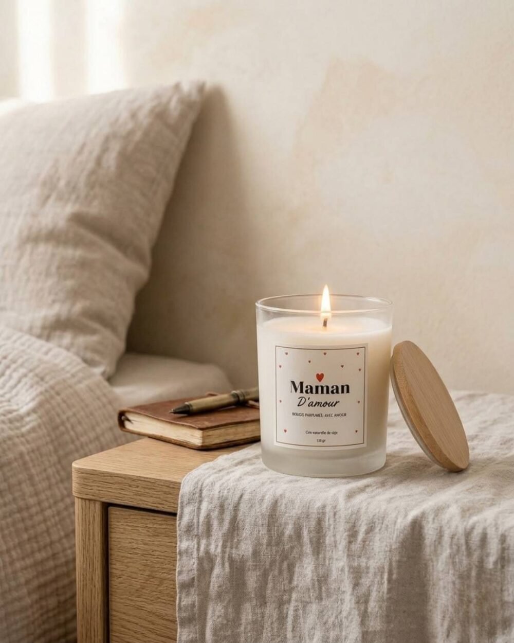 Bougie Parfumée Naturelle Maman D’amour - Cadeau Fête des Mères - Fait Main - Niõ Bougie Parfumée Naturelle Maman D’amour - Cadeau Fête des Mères - Fait Main - Niõ