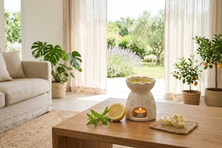 comment rafraîchir une pièce avec un brûle-parfum citron et des fondants artisanaux naturels