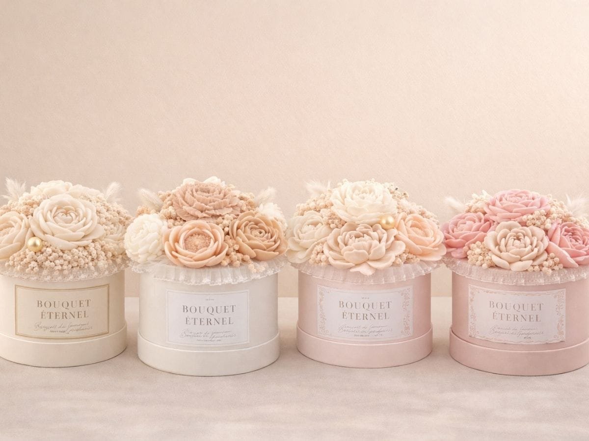 Catégorie de bouquets parfumés en cire végétale et naturelle coulée à la main dans nos ateliers en France, à Rouen et à Reims - Niõ