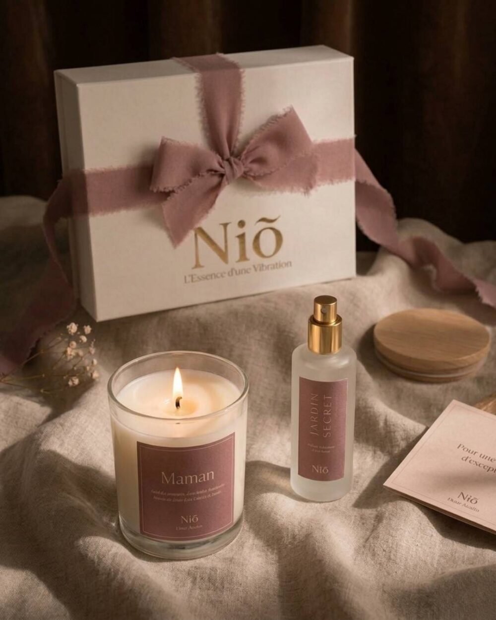 coffret jardin secret 3 - Lilas blanc et Pivoine Sauvage - Niõ Jardin Secret - Coffret Fête des Mères | Lilas Blanc & Pivoine Sauvage