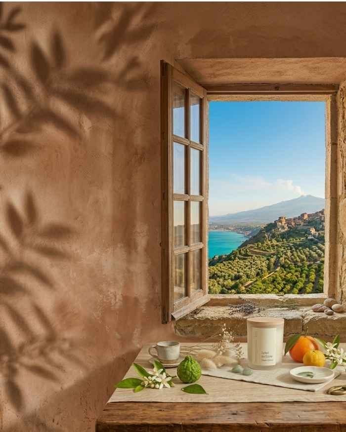 Créations parfumées de la collection été 2026 Niõ présentées dans une composition douce et ensoleillée.